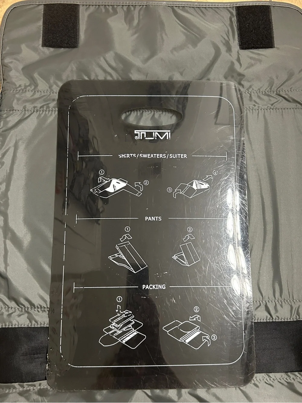 TUMI Flat Folding Pack Black Travel Organizer Packing Accessories Large
